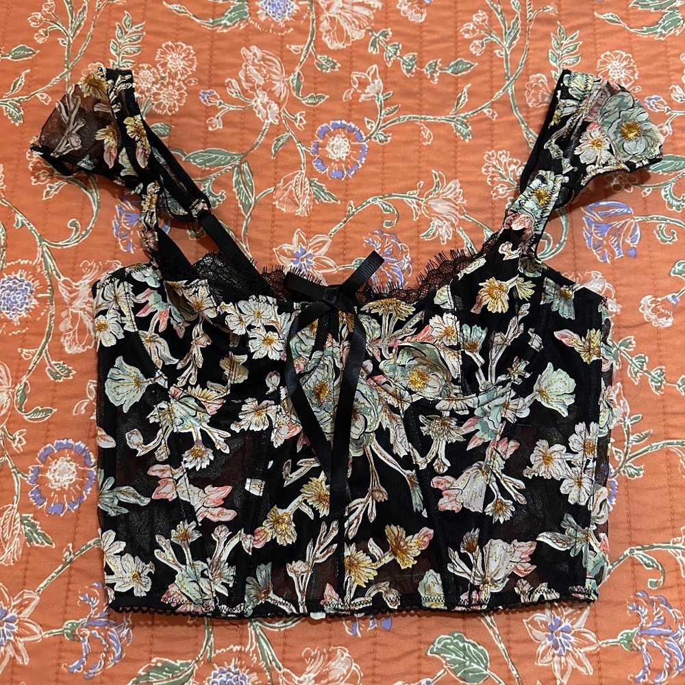NWT Victoria’s Secret floral corset top!